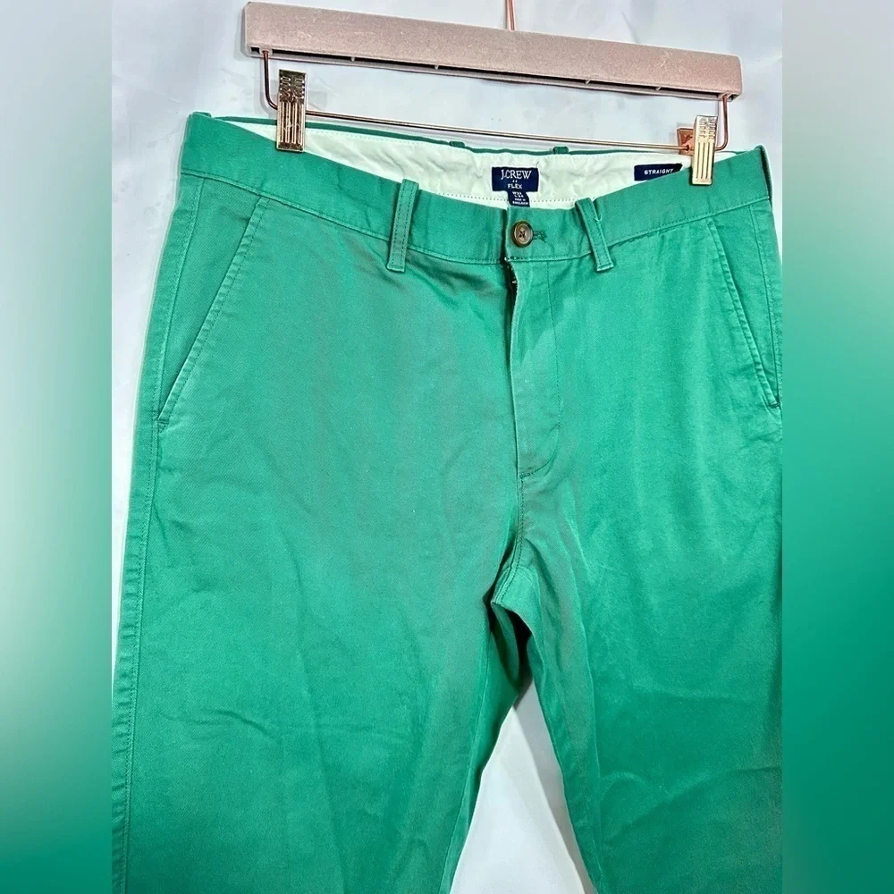 J Crew Flex Straight green pants size W32
